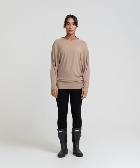 Women's Modal Rib Draped Top